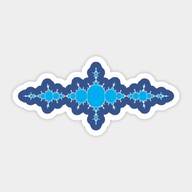 Fractal Blue Julia Sticker by candhdesigns